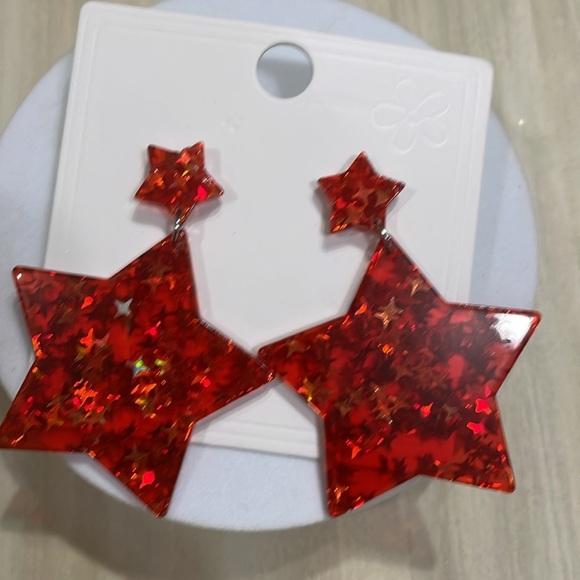 Free People Red Seeing Stars Earrings - Picture 8 of 13